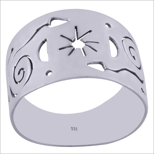 Gorgeous Jali Cut Out Plain 925 Sterling Solid Silver Handmade Ring Gender: Children