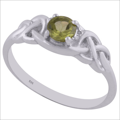 Peridot Natural Gemstone 925 Sterling Solid Silver Round Cut Stone Handmade Ring