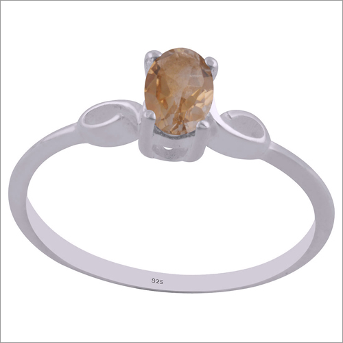 Citrine Natural Gemstone 925 Sterling Solid Silver Oval Cut Stone Handmade Ring
