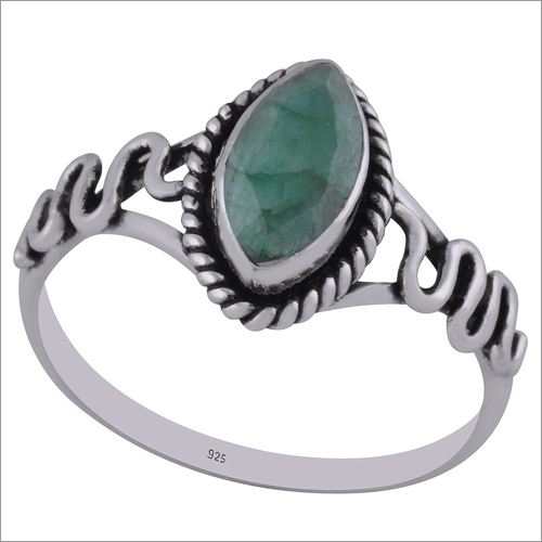 Green Corundum Gemstone 925 Sterling Solid Silver Marquise Cut Stone Handmade Ring