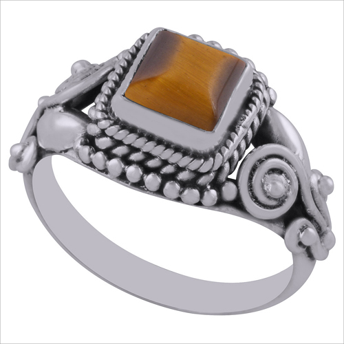 Tiger Eye Natural Gemstone 925 Sterling Solid Silver Square Cabochon Handmade Ring