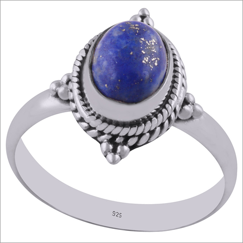Lapis Natural Gemstone 925 Sterling Solid Silver Oval Cabochon Handmade Ring