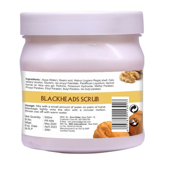Pink Root Blackheads Scrub With Apricot Kernel Oil 500ml Age Group: All Age Group