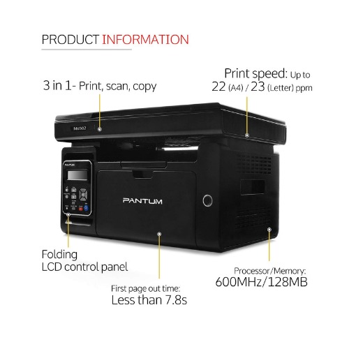 Pantum M6502 Monochrome A4 Size Multifunction Laser Printer