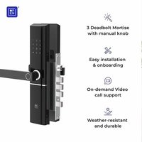 ओपन डोर स्मार्ट डोर लॉक लेफ्ट हैंडल ब्लैक कलर