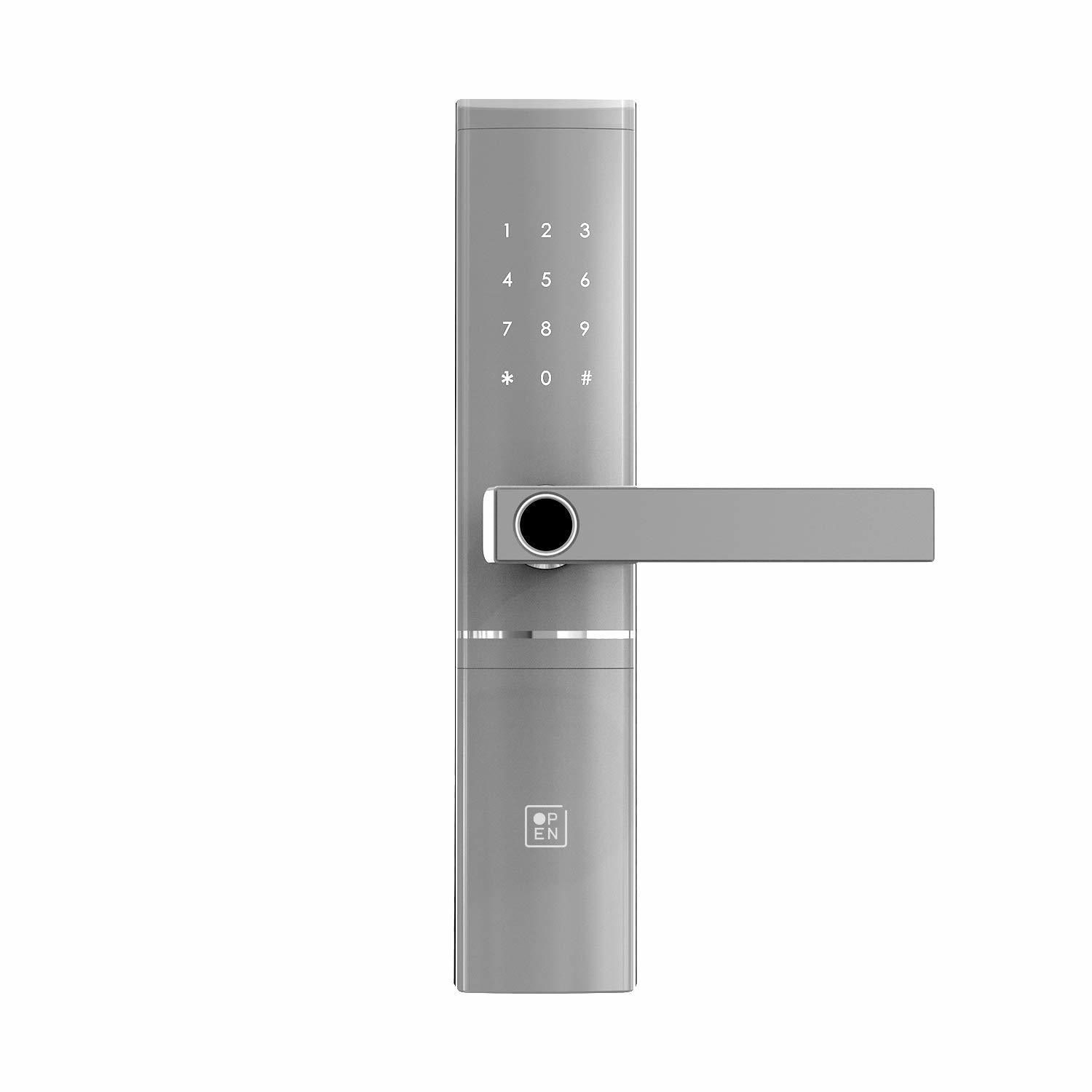 Open Door Smart Door Lock Right Handle Silver Gery Colour