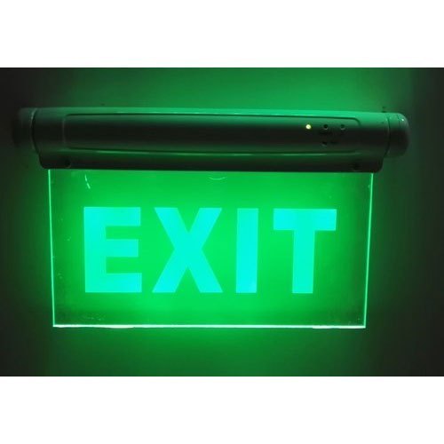 Led Exit Sign Board Body Material: Acrylic