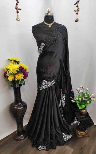 Indian Heavy Crepe Silk Saree