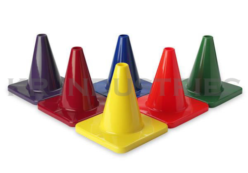 Vinyl Cones - Durable Lightweight Vinyl, Multicolour 5-Pack | Dustproof, Waterproof, Easy to Stack and Transport
