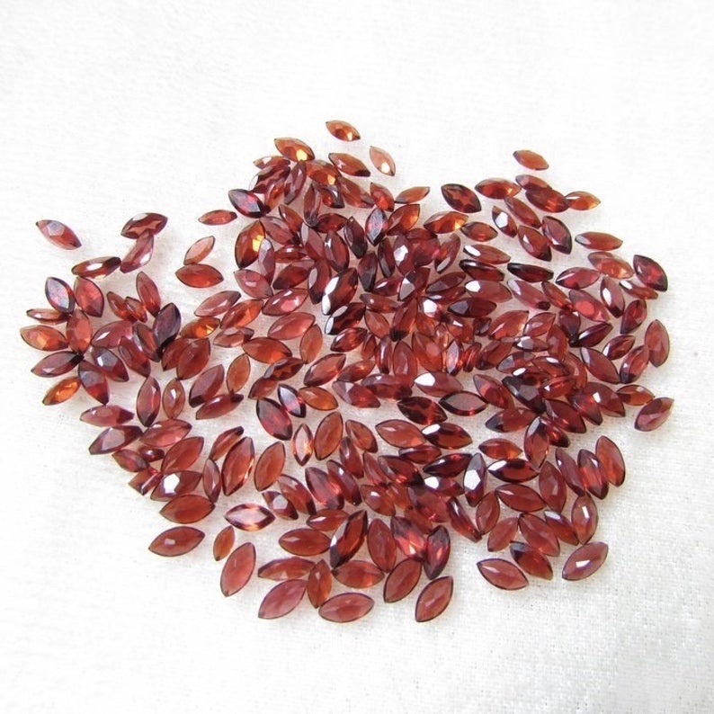 4x8mm Mozambique Red Garnet Faceted Marquise Loose Gemstones Grade: Aaa