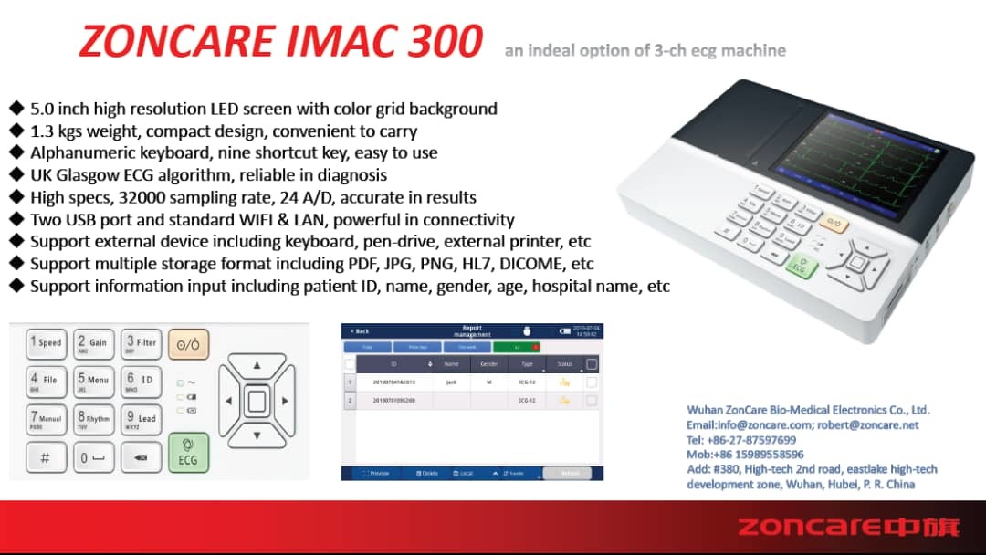 Ecg Machine 3 Channel Application: Icu