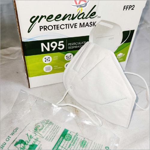 N95 Earloop Cotton Face Mask - Cotton Material, Unisex Design, White Color | Protection Against Germs, Ideal for Clinic and Outdoor Use