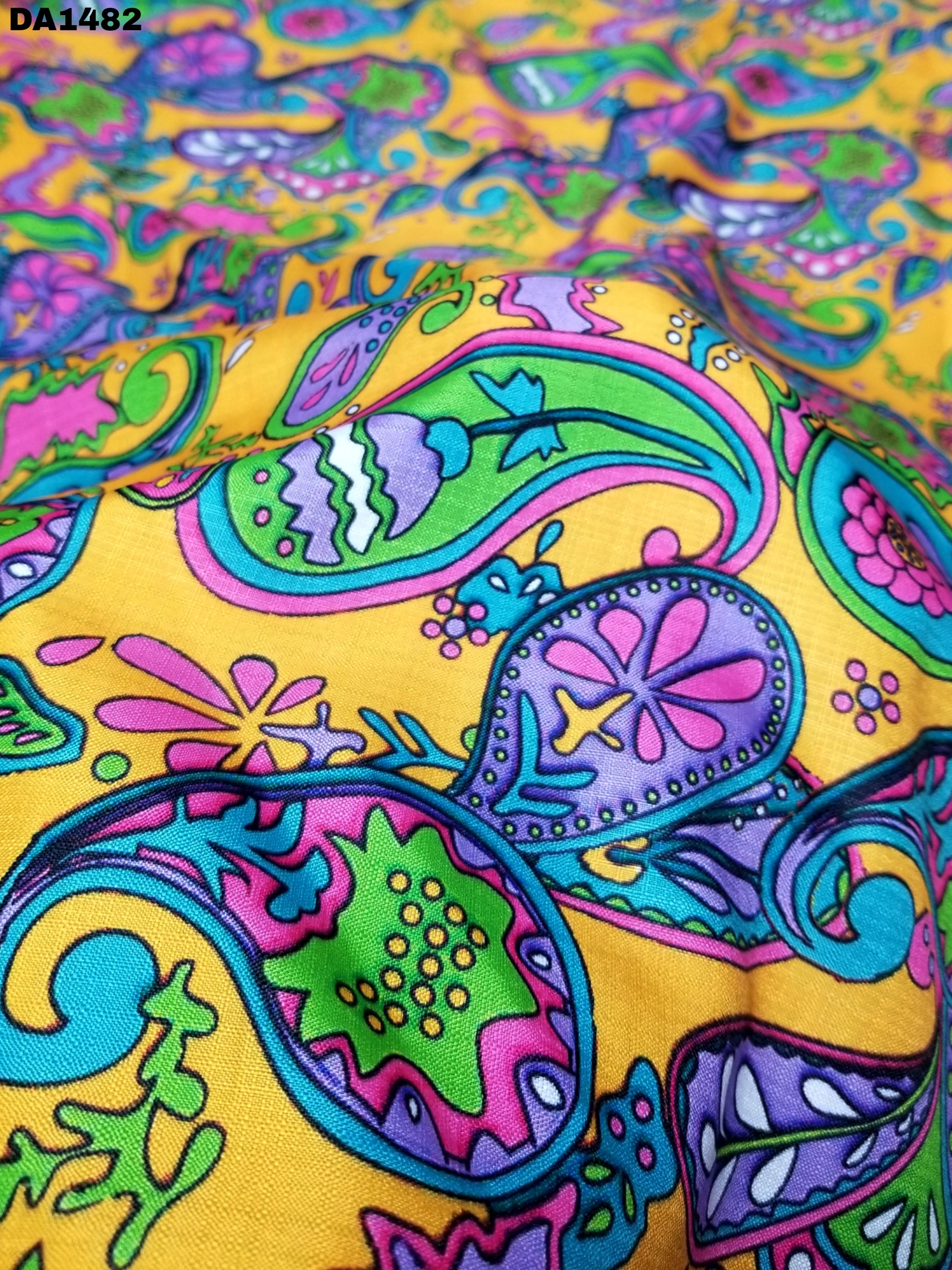Washable Pretty Big Width Digital Prints On Linen Fabric