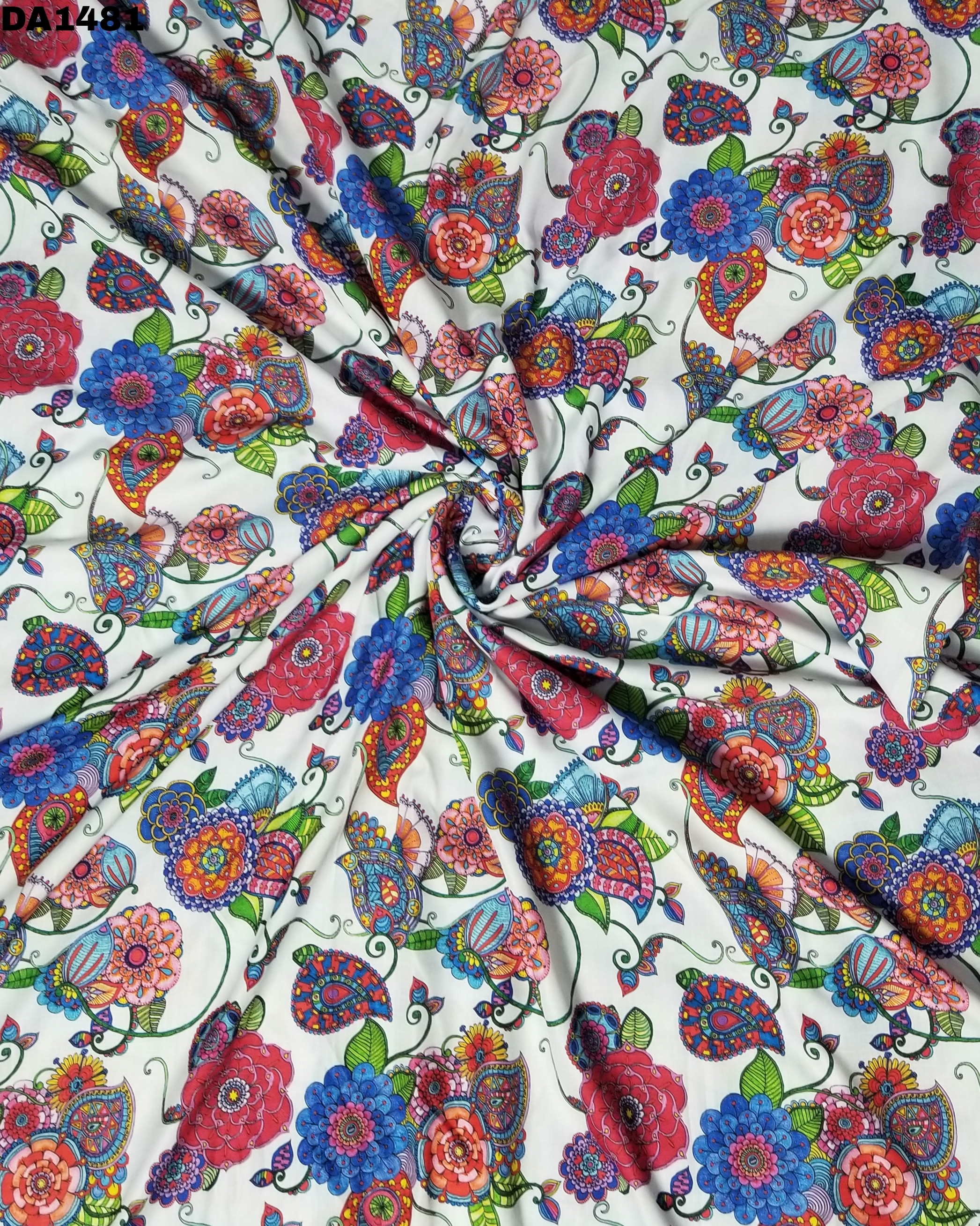 Stunning Big Width Digital Prints On Linen Fabric - 58 Inch Width, Washable | Vibrant Colors For Garments Production