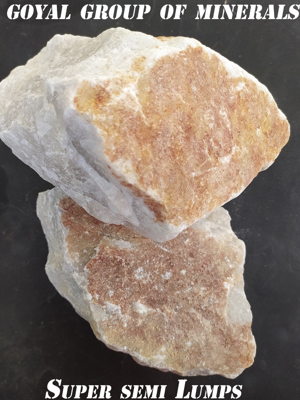 Natural Quartz Stone - Super Semi Grade, Size: Lumps Form, Color: White, Whiteness: 90%, Sio2: 98.00% Min, Feo3: 0.02% Max | Application: Grinding & Grains Manufacturer