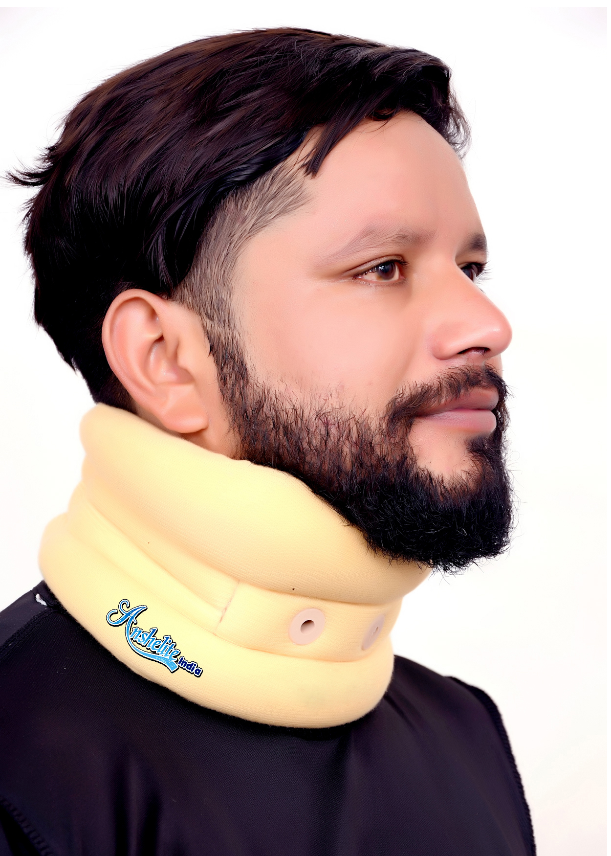 Soft Cervical Collar With Eyelet - Portable And Foldable Neck Support Device | Emergency Use, Hospital And Personal Application