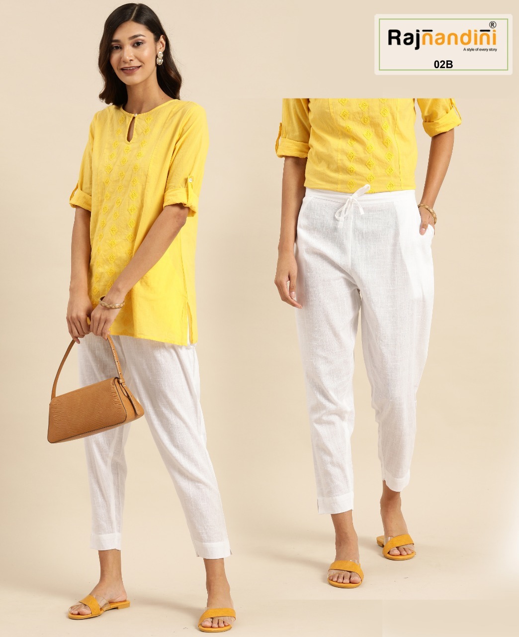 Rajnandini Vol-1 Pants Catalogue Set - Summer Wear Cotton Slub, Size: S, M, L, Xl, Xxl, Length: 38 Inches, Colors: 07, Casual Style, Washable, Plain Pattern, All Season