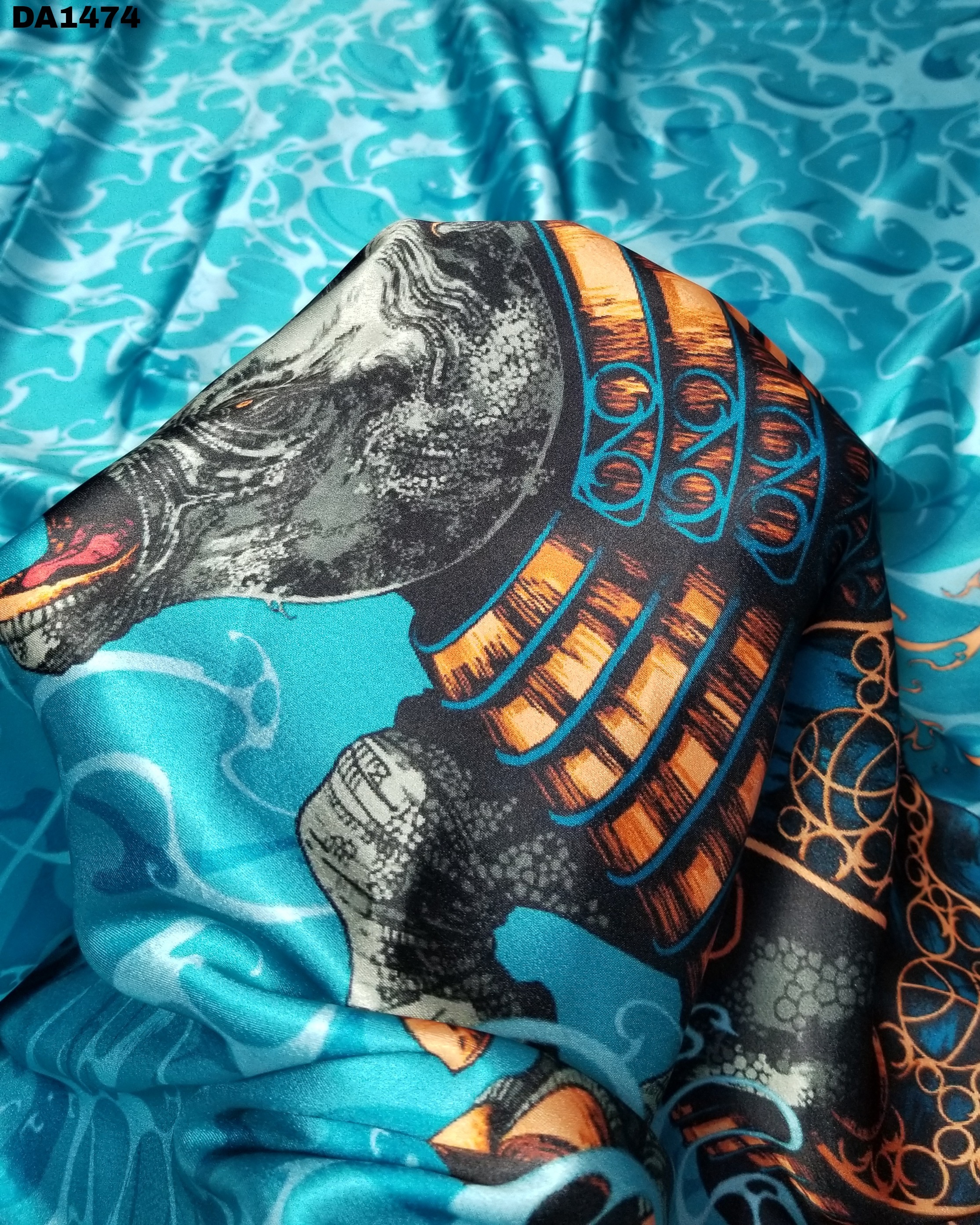 Beautiful Digital Prints On Tokyo Sartin Fabric Now - 58" Width, Washable Material , Ideal For Garment Creation In Various Colors