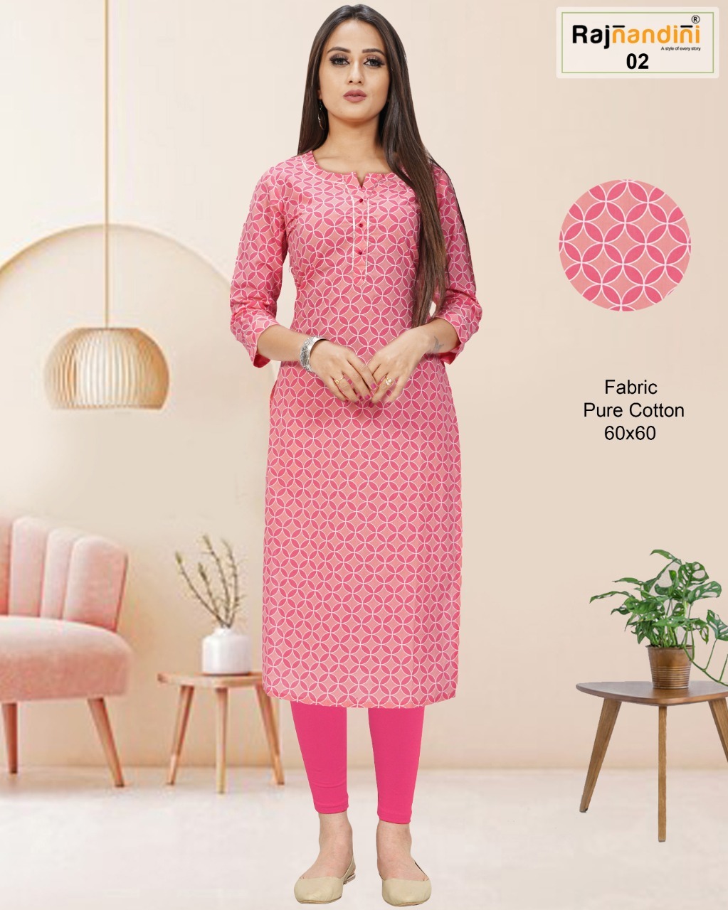 Print Vol-1 Kurti Set Collection - Pure Cotton Jaipuri Printed With Embroidery Work, Sizes S To Xxl | Washable, Printed Pattern, Suitable For All Seasons