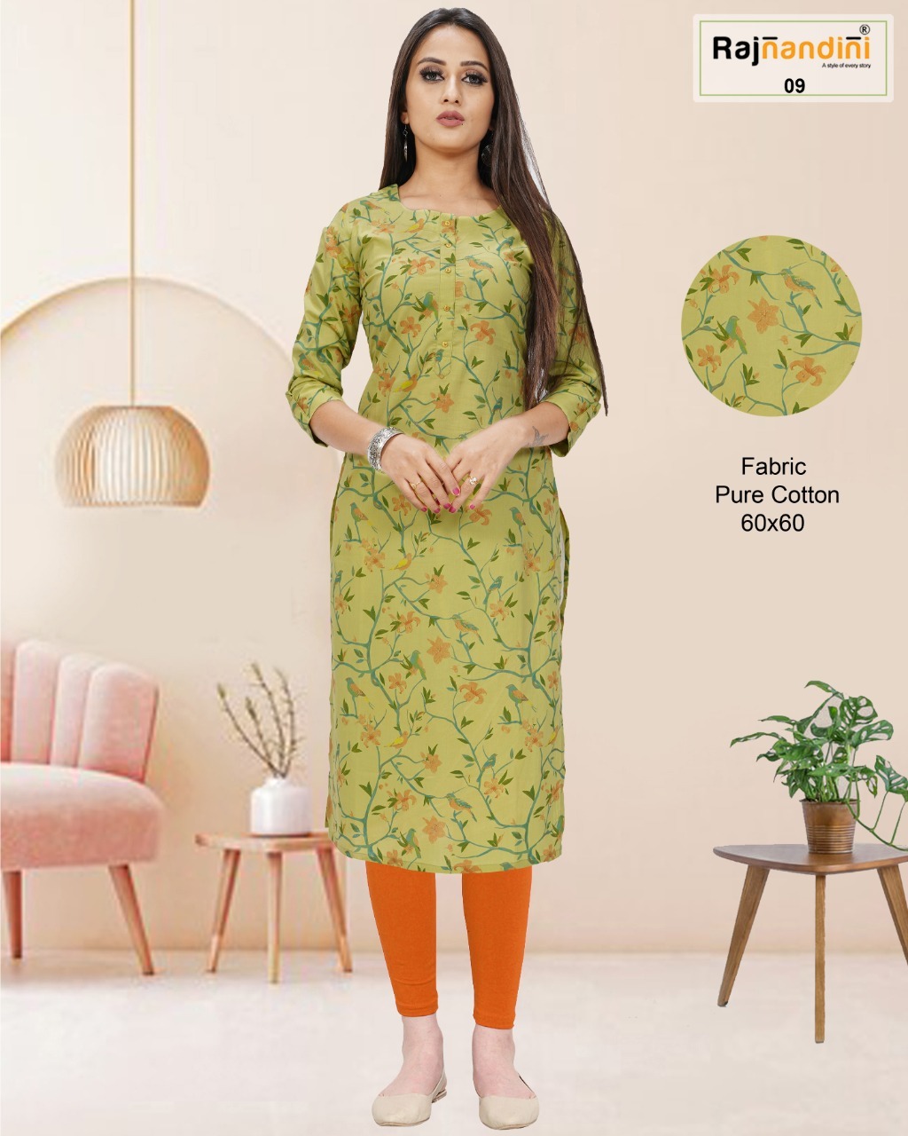 Print Vol-1 Kurti Set Collection - Pure Cotton Jaipuri Printed With Embroidery Work, Sizes S To Xxl | Washable, Printed Pattern, Suitable For All Seasons