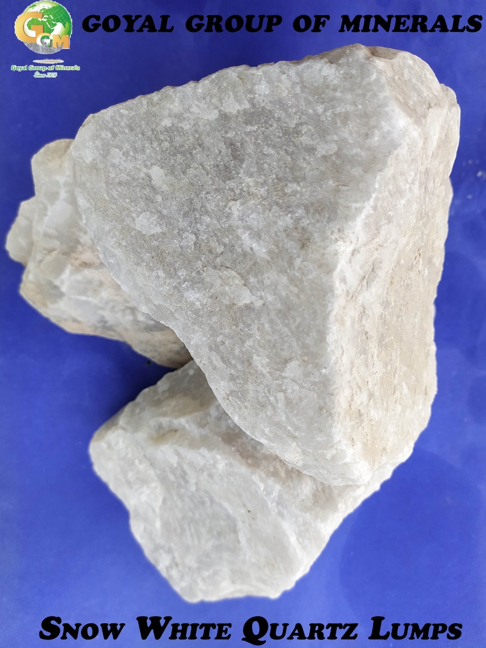 Quartz White Stone - Sio2 99.0% Min, Feo3 0.02% Max, Color White, Size Lumps, Whiteness 95% | Suitable For Grinding & Grain Manufacturing