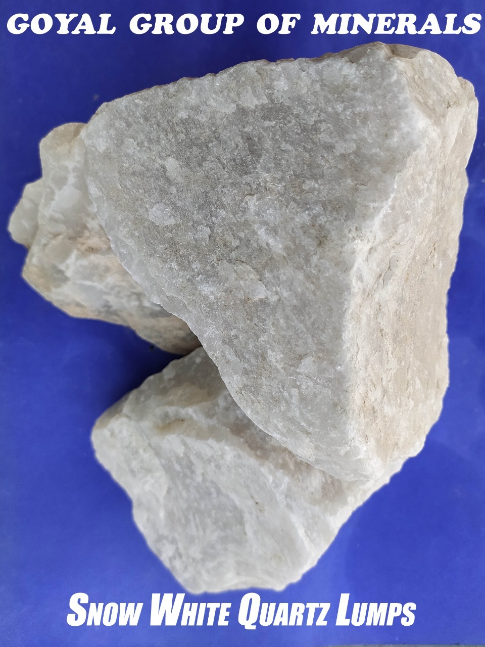 Quartz White Stone - Sio2 99.0% Min, Feo3 0.02% Max, Color White, Size Lumps, Whiteness 95% | Suitable For Grinding & Grain Manufacturing