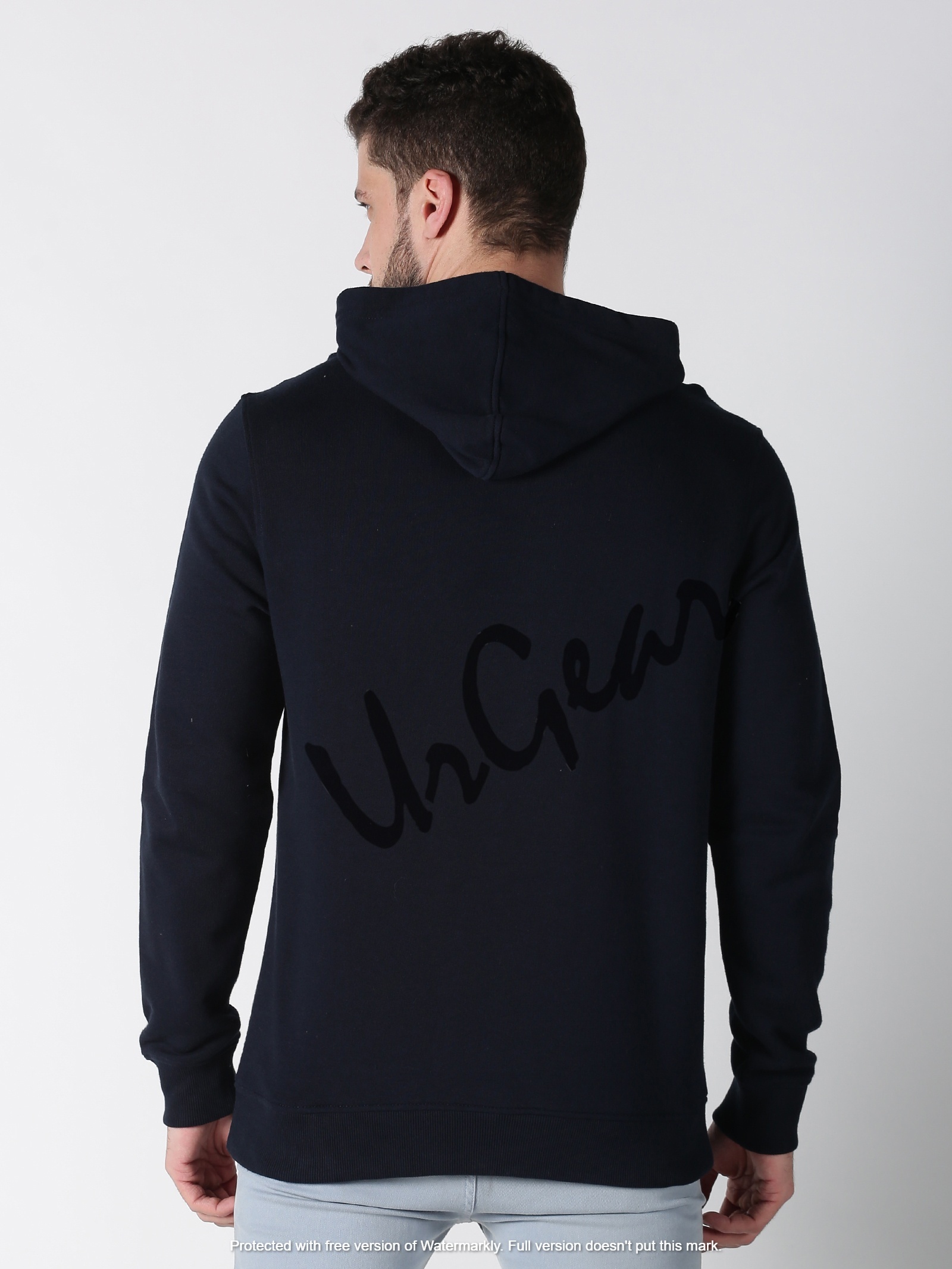 Navy Mens Hooded Sweatshirts