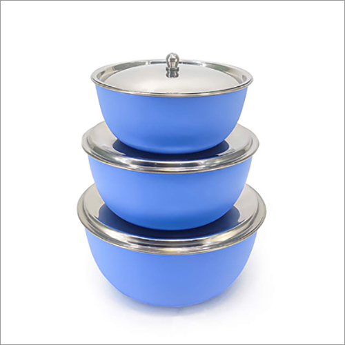 JSI 843 Stainless Steel Microwave Safe Euro Storage Bowl With Steel Lid