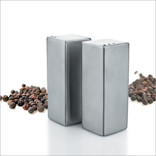 Steel Salt And Pepper Shaker Set Square