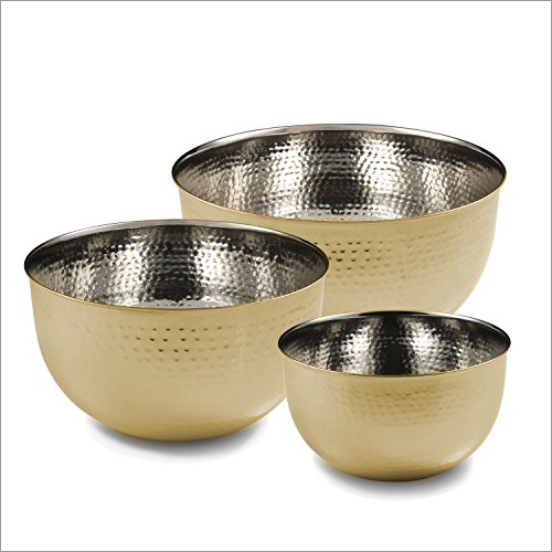 JSI 2206 गोल्ड PVD स्टील सलाद मिक्सिंग बाउल