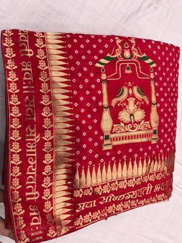 रेड सिल्क साड़ी