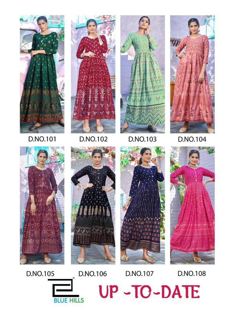 Up To Date Rayon Kurti Catalogue Set - Color: As Per Catalog