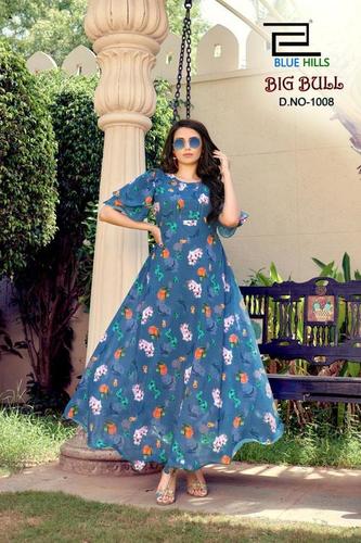 Big Bull Vol-1 Chiffon Kurti Catalogue Set - Color: As Per Catalog