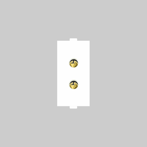 White 1M 2 Pin Round Socket