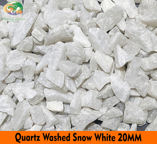 Snow White Quartz Grits - Small Size 10-25 mm | 98.5% SiO2, Granule Shape, Suitable for Grinding & Grains Manufacturer, Neutral Refractory