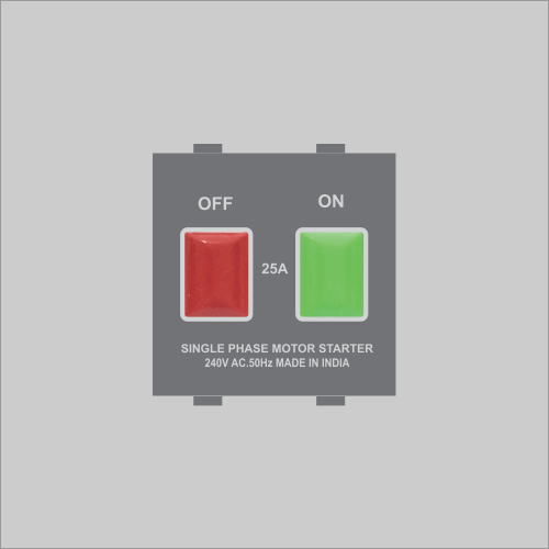 Motor Starter 16a/20a/25a Switch2m - Polycarbonate Material, Grey Color | Rated Voltage: 16/20/25 Ampere (A) for Reliable Performance