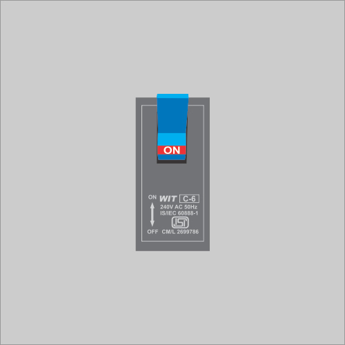 Wit Modular Single Pole M.C.B - Rated Voltage 6A/10A/16A/20A/25A/32A | Grey Finish, High Current Efficiency