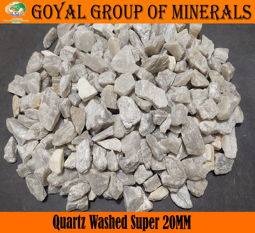 Quartz Grits - Washed Small Quartz Grits, Size 10-25 mm, White Color, 98.5% SiO2, Ideal for Grinding & Grains Manufacturing, Neutral Refractory