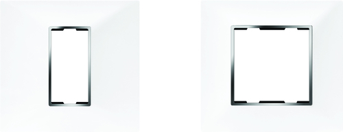 White Wit Modular Stylo Silver Line Cover Plates 1M To 18M