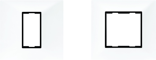 व्हाइट व्हाइट मॉड्यूलर स्टाइलो ब्लैक लाइन कवर प्लेट्स 1M से 18M