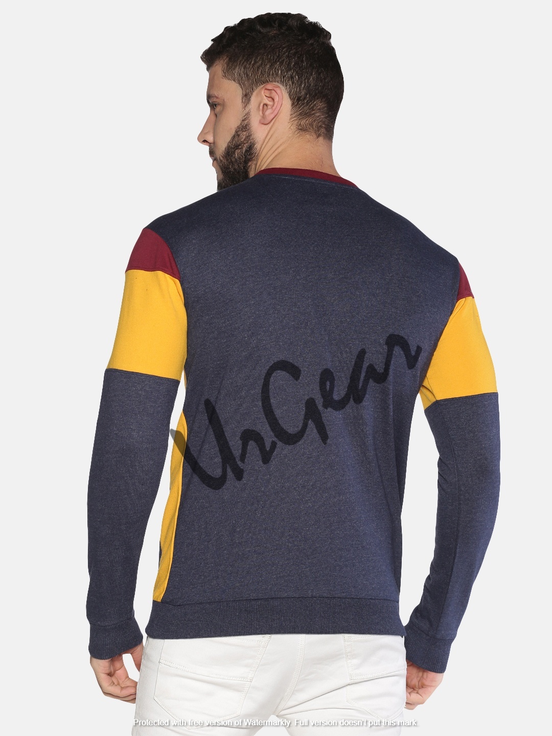 Mens Round Neck Sweatshirt - Long Sleeves Multicolor | Breathable No Fade Washable Casual Style
