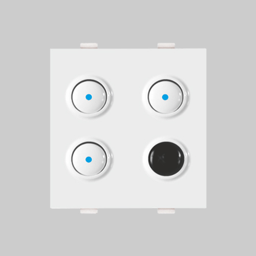 Wit Modular Push Button Switch - Polycarbonate, 6 Ampere Rated Voltage | White Color, Push Button With Sensor, High Insulation Resistance