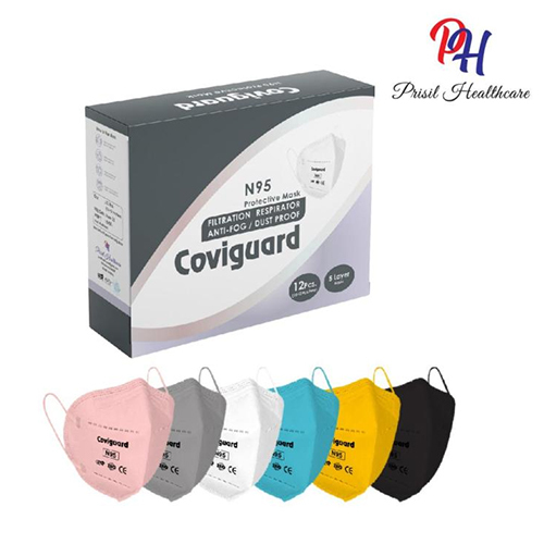 Layered N95 Mask - Non-woven Fabric, Standard Size | Breathable Fabric, Comfortable Fit, Multiple Layers, Reliable Shield, Secure Seal, Lightweight