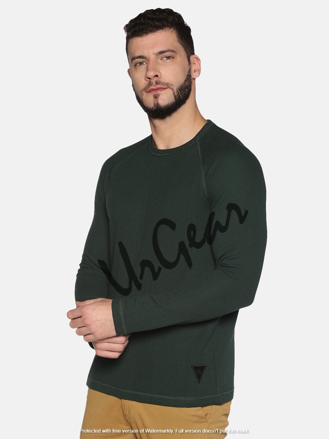 Mens Round Neck Sweatshirt - Other Material Size L-xxl Green Color | Breathable Washable No Fade Features
