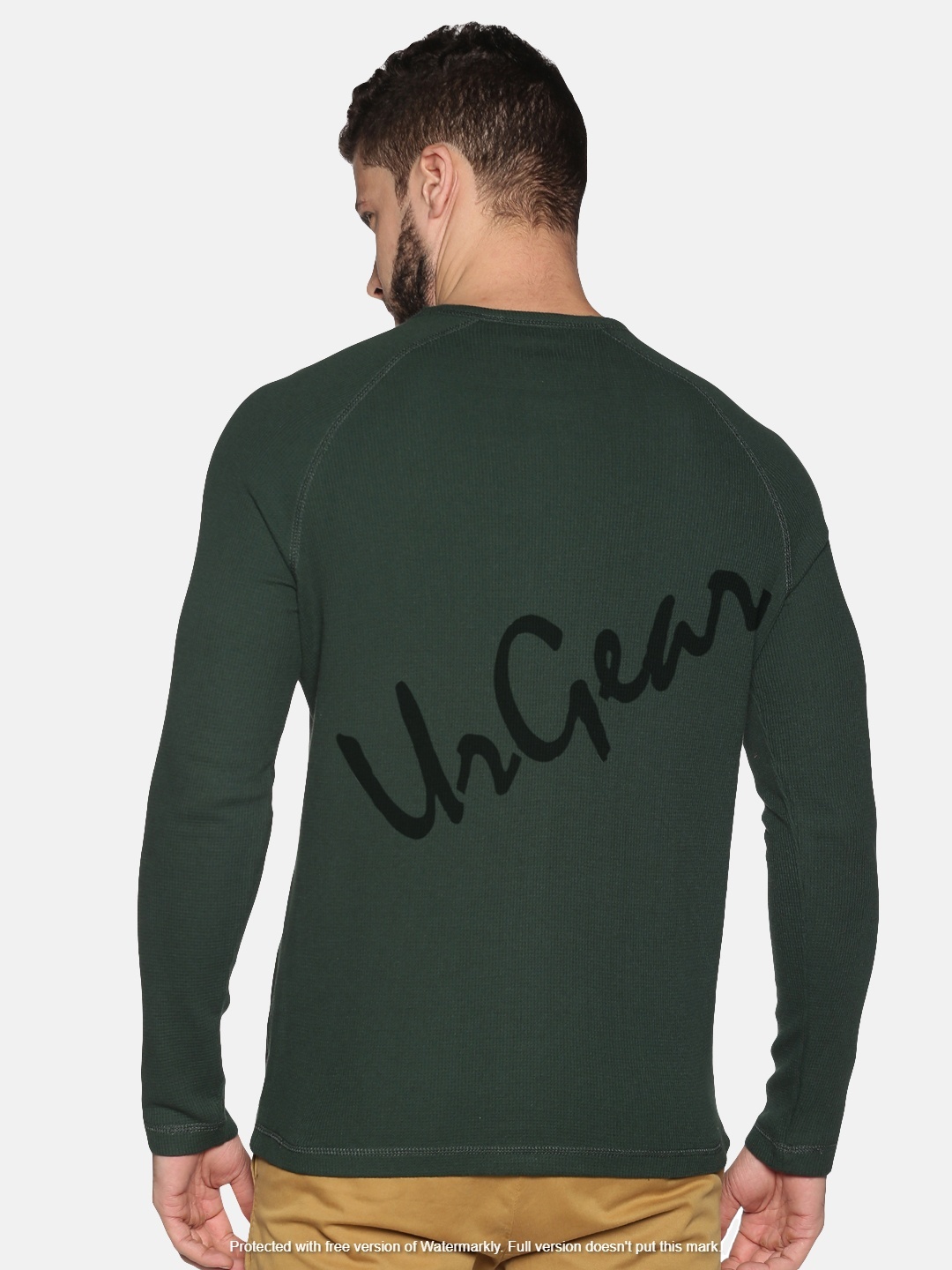 Mens Round Neck Sweatshirt - Other Material Size L-xxl Green Color | Breathable Washable No Fade Features