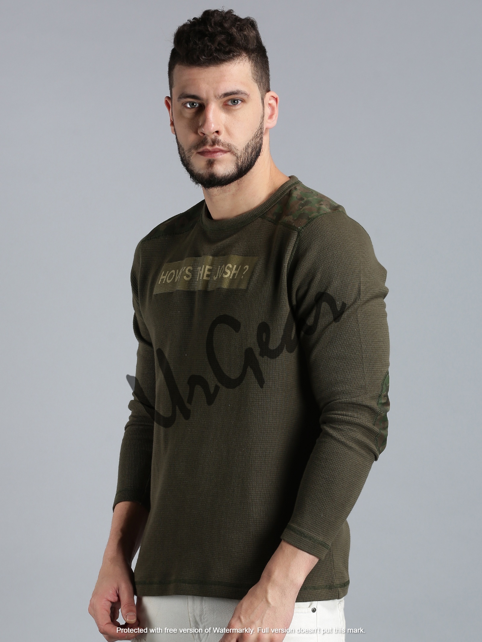 Mens Casual Round Neck Sweatshirt - Other Material, Sizes S-xxl, Green Color | Breathable, Washable, No Fade, Long Sleeves, Winter Style