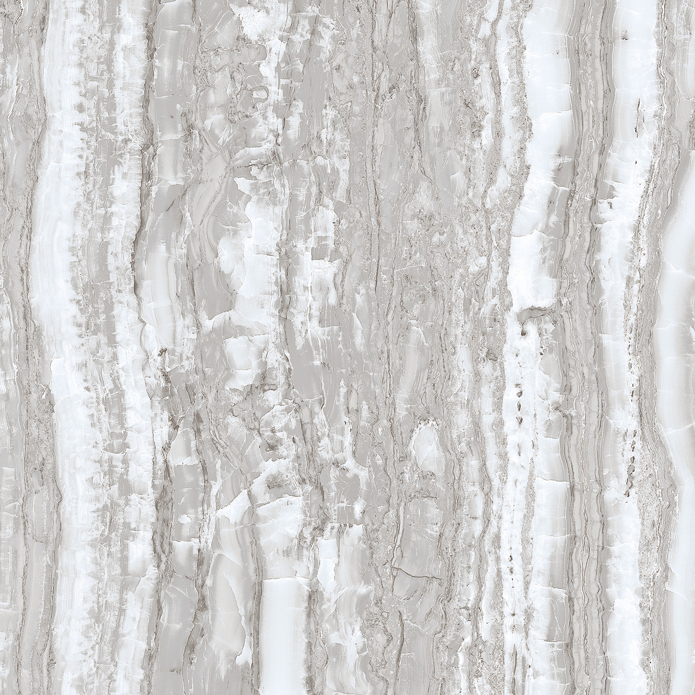 Mega Onix Grey 600x600mm Glossy Porcelain Tile Moisture Content: Na