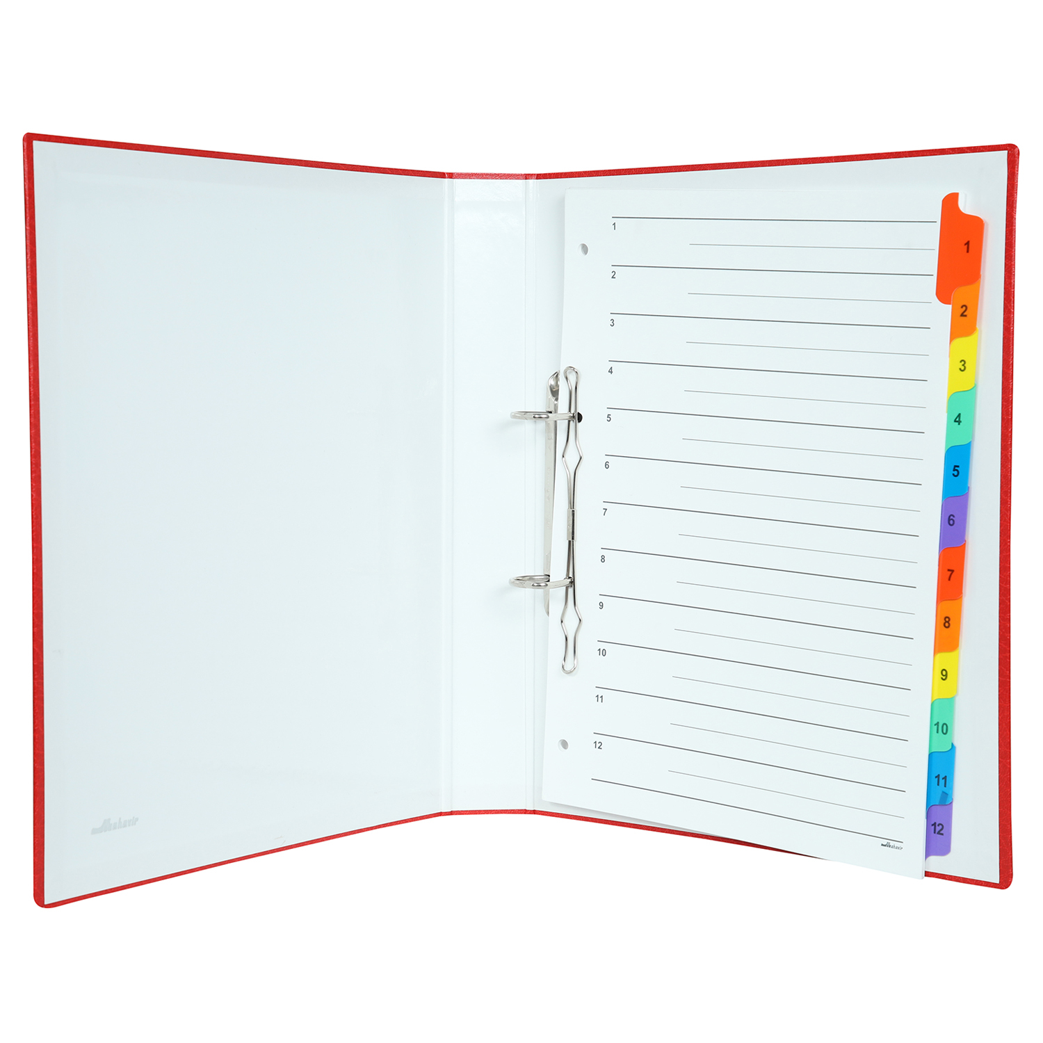 Mahavir Premium - A4 Size - 1 Inch - 2d (2 Hole) Ring Binder File (Red) Sturdy With A Long Archival Life