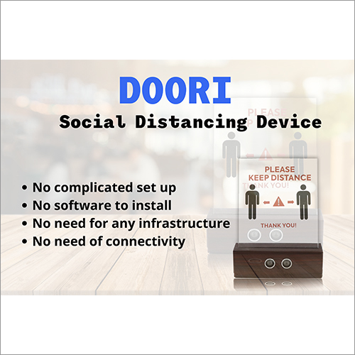 Doori Social Distancing Device - Stainless Steel, Full Automatic Distance Awareness Alarm | Durable Wearable Id Card Holder, 1 Metre Proximity Beep Alert, 01 Year Warranty