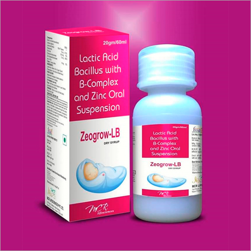 बी कॉम्प्लेक्स और जिंक ओरल सस्पेंशन के साथ 60 मिली लैक्टिक एविड बैसिलस